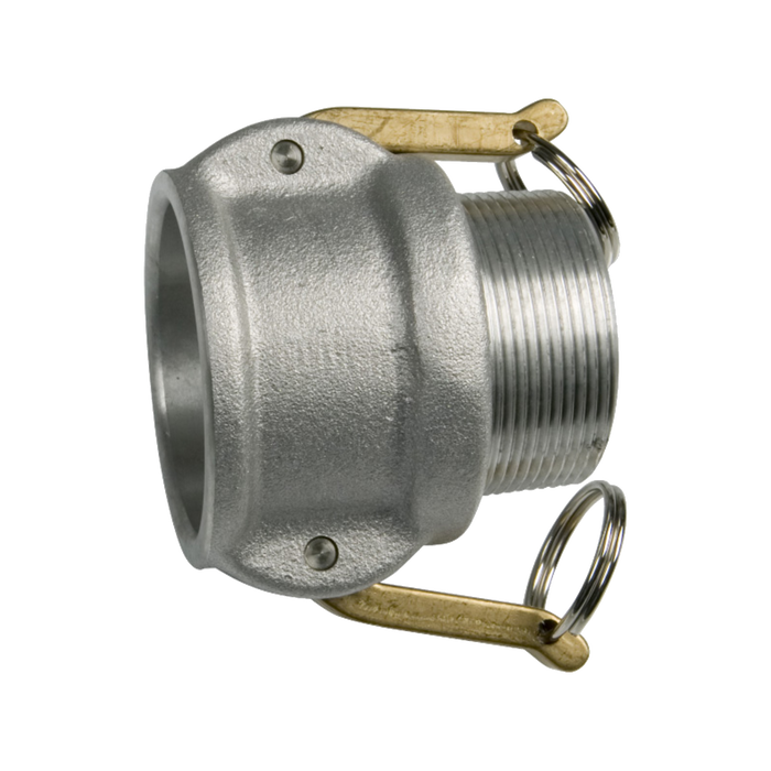 Kamlock female coupling with male thread